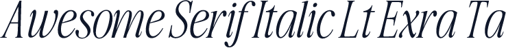 Awesome Serif Italic Lt Exra Ta
