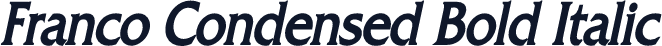 Franco Condensed Bold Italic