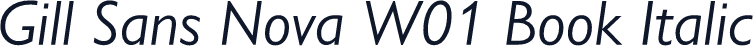 Gill Sans Nova W01 Book Italic