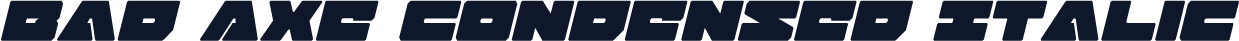 Bad Axe Condensed Italic