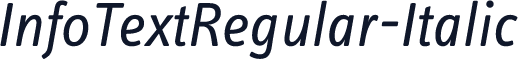 InfoTextRegular-Italic