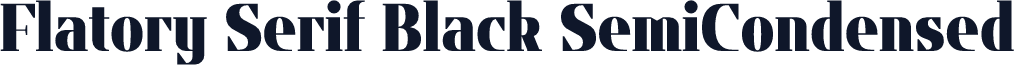 Flatory Serif Black SemiCondensed