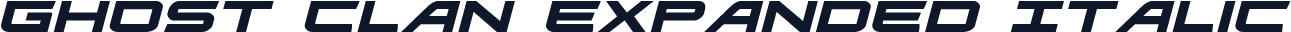 Ghost Clan Expanded Italic