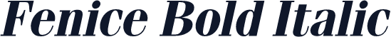 Fenice Bold Italic