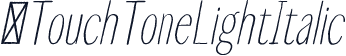 ☞TouchToneLightItalic