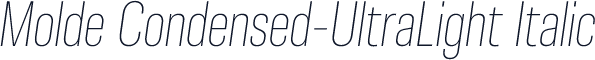 Molde Condensed-UltraLight Italic