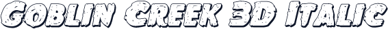 Goblin Creek 3D Italic
