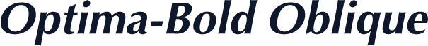 Optima-Bold Oblique