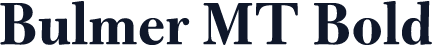 Bulmer MT Bold