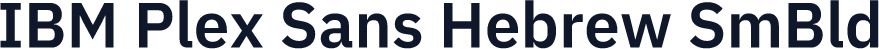 IBM Plex Sans Hebrew SmBld