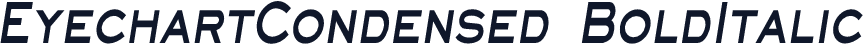 EyechartCondensed BoldItalic