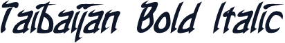 Taibaijan Bold Italic