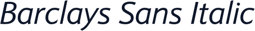 Barclays Sans Italic