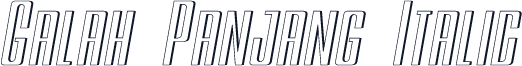 Galah Panjang Italic