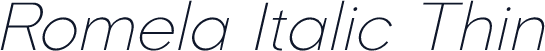 Romela Italic Thin