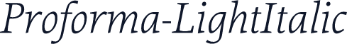 Proforma-LightItalic