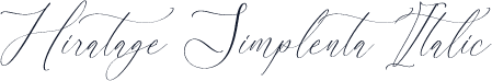 Hiratage Simplenta Italic