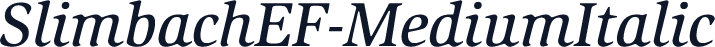 SlimbachEF-MediumItalic