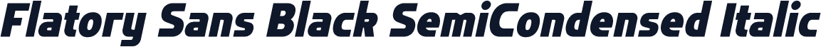 Flatory Sans Black SemiCondensed Italic