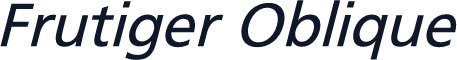 Frutiger Oblique