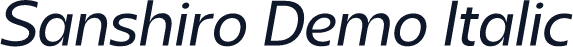 Sanshiro Demo Italic