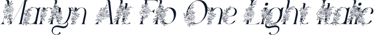 Marlyn Alt Flo One Light Italic