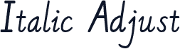 Italic Adjust