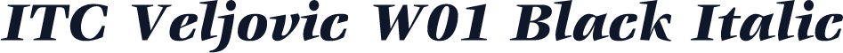 ITC Veljovic W01 Black Italic
