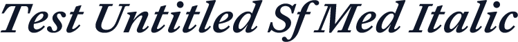 Test Untitled Sf Med Italic