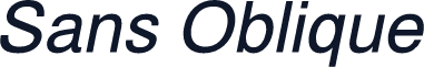 Sans Oblique