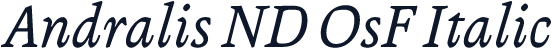 Andralis ND OsF Italic