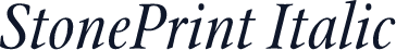 StonePrint Italic