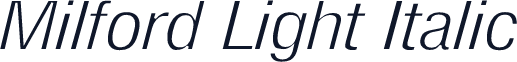 Milford Light Italic