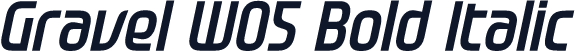 Gravel W05 Bold Italic