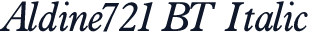 Aldine721 BT Italic