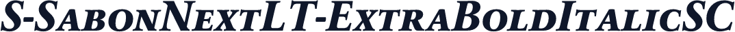 S-SabonNextLT-ExtraBoldItalicSC