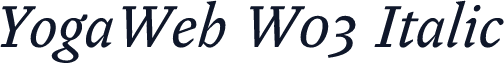 YogaWeb W03 Italic