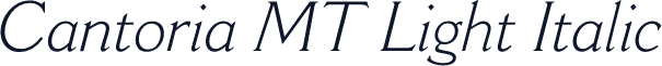 Cantoria MT Light Italic