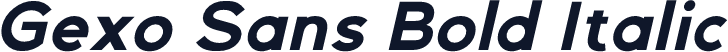 Gexo Sans Bold Italic
