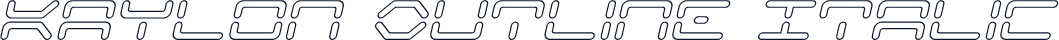 Kaylon Outline Italic