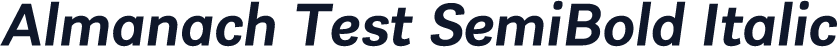Almanach Test SemiBold Italic