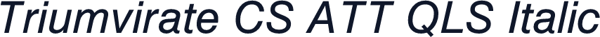 Triumvirate CS ATT QLS Italic
