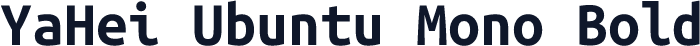 YaHei Ubuntu Mono Bold