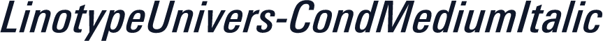 LinotypeUnivers-CondMediumItalic