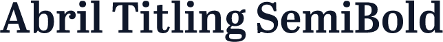 Abril Titling SemiBold