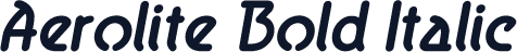 Aerolite Bold Italic