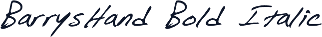 BarrysHand Bold Italic