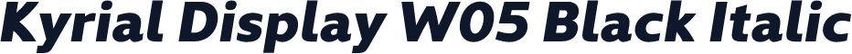Kyrial Display W05 Black Italic