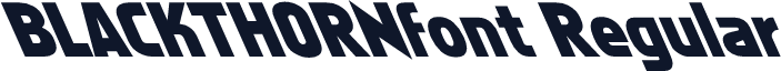 BLACKTHORNfont Regular