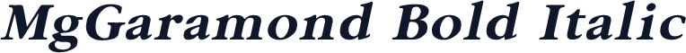 MgGaramond Bold Italic